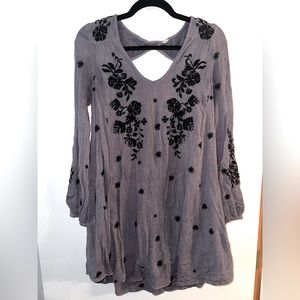 Free People Embroidered Mini Dress